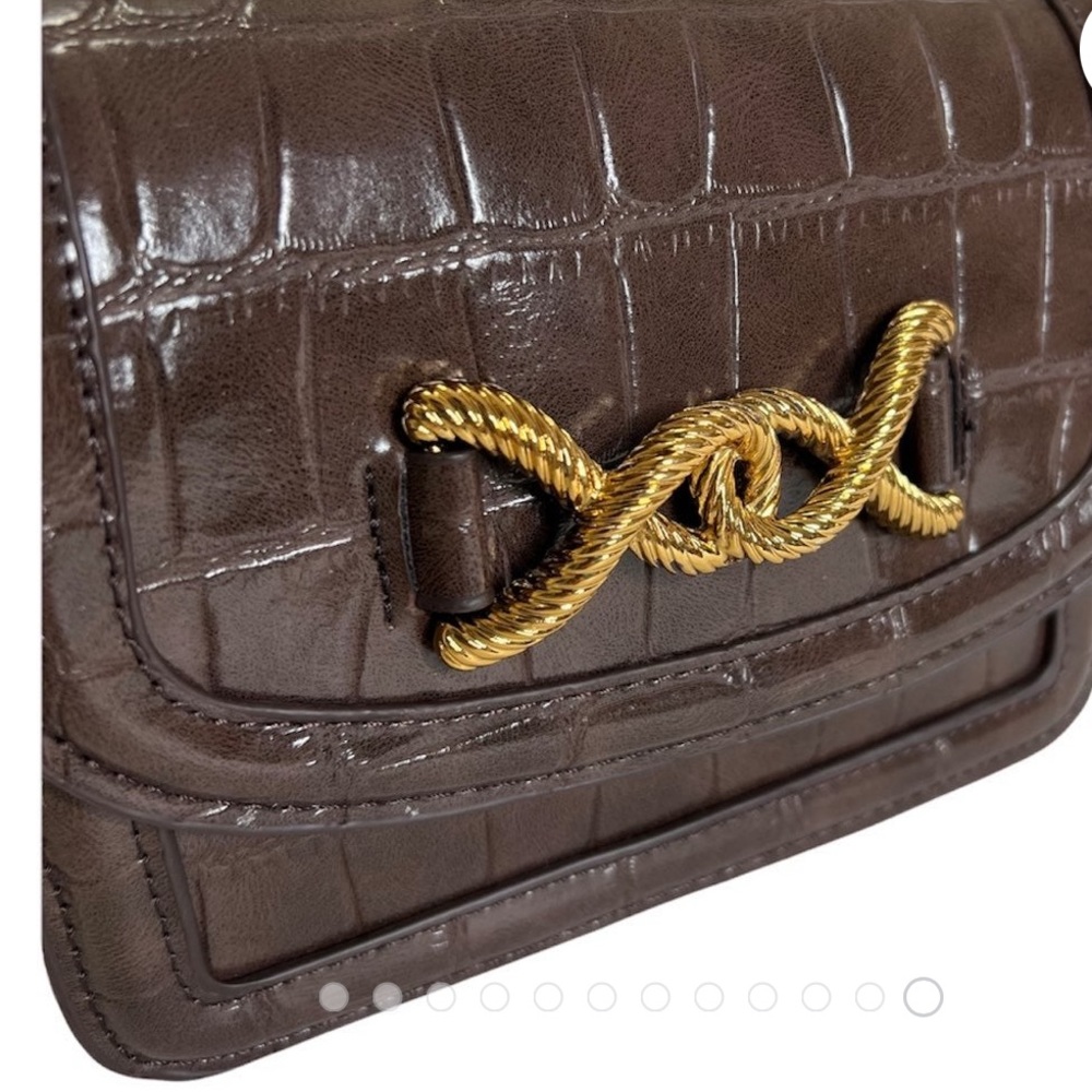 BUCKLE DETAIL ANIMAL PRINT CROSSBODY BAG